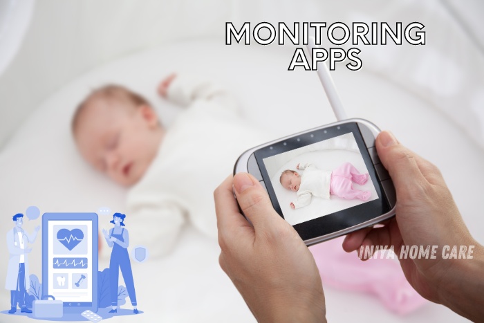 Iniya Home Care in Pollachi utilizing advanced baby monitoring apps for real-time tracking and ensuring the safety and well-being of infants under expert care.