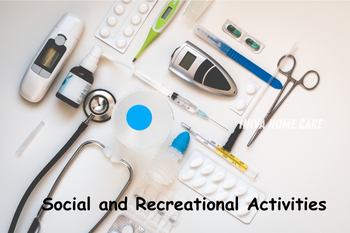 Medical tools used by Iniya Home Care in Pollachi to support health and wellness, alongside social and recreational activities for comprehensive patient care